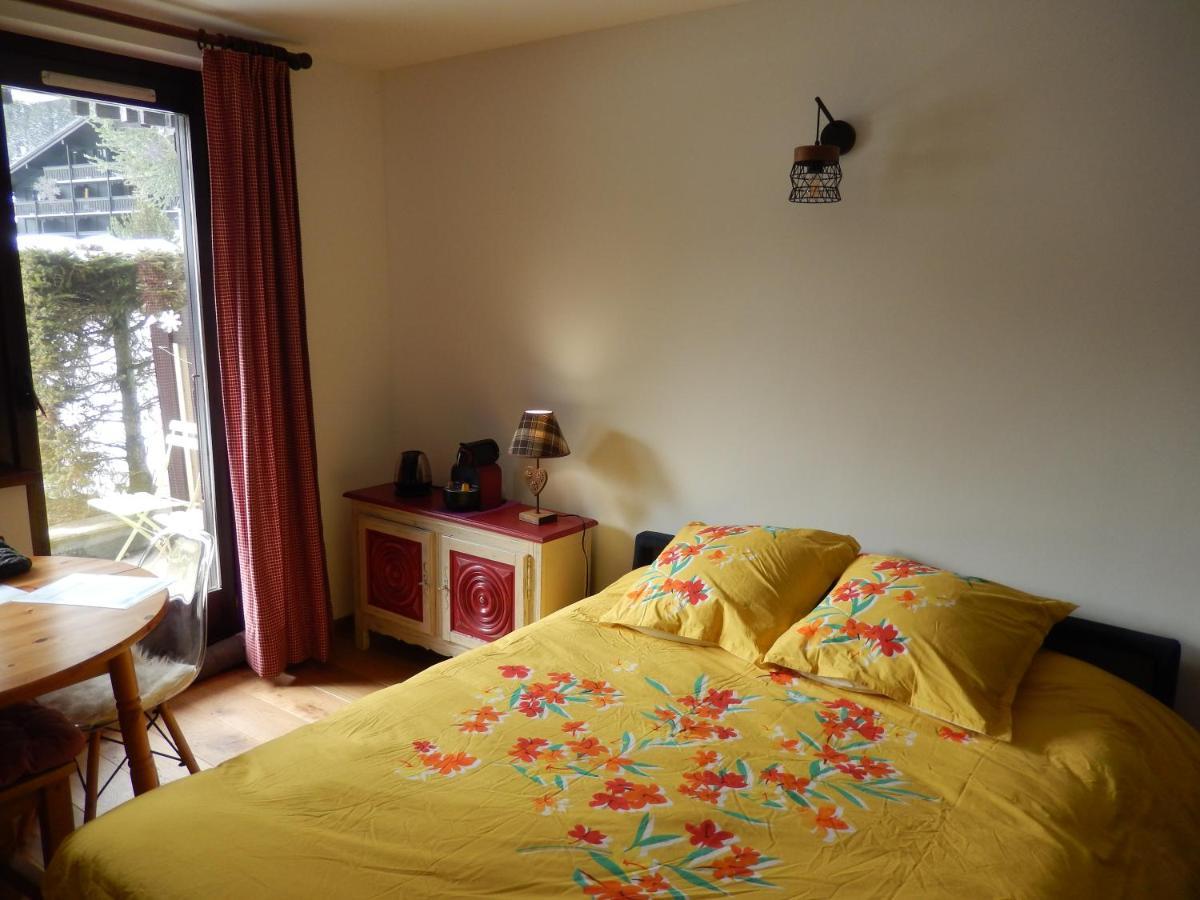Studio Au Calme Avec Jardin Et Vue Mont-Blanc Chamonix ภายนอก รูปภาพ