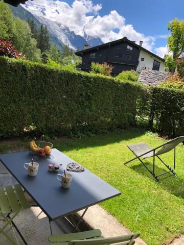Studio Au Calme Avec Jardin Et Vue Mont-Blanc Chamonix ภายนอก รูปภาพ
